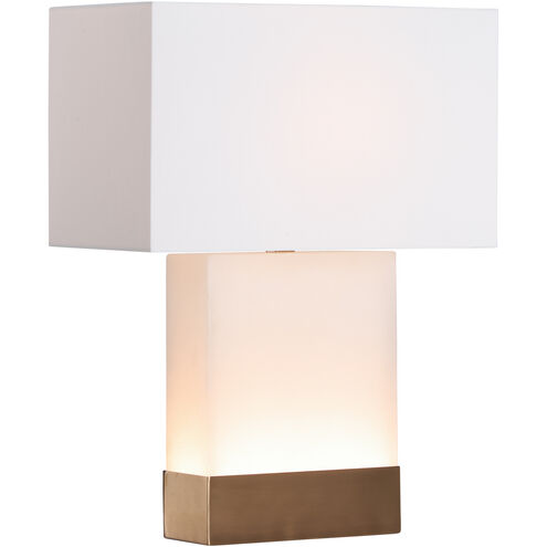 Luster 16.5 inch 100.00 watt White/Cream and Gold Table Lamp Portable Light