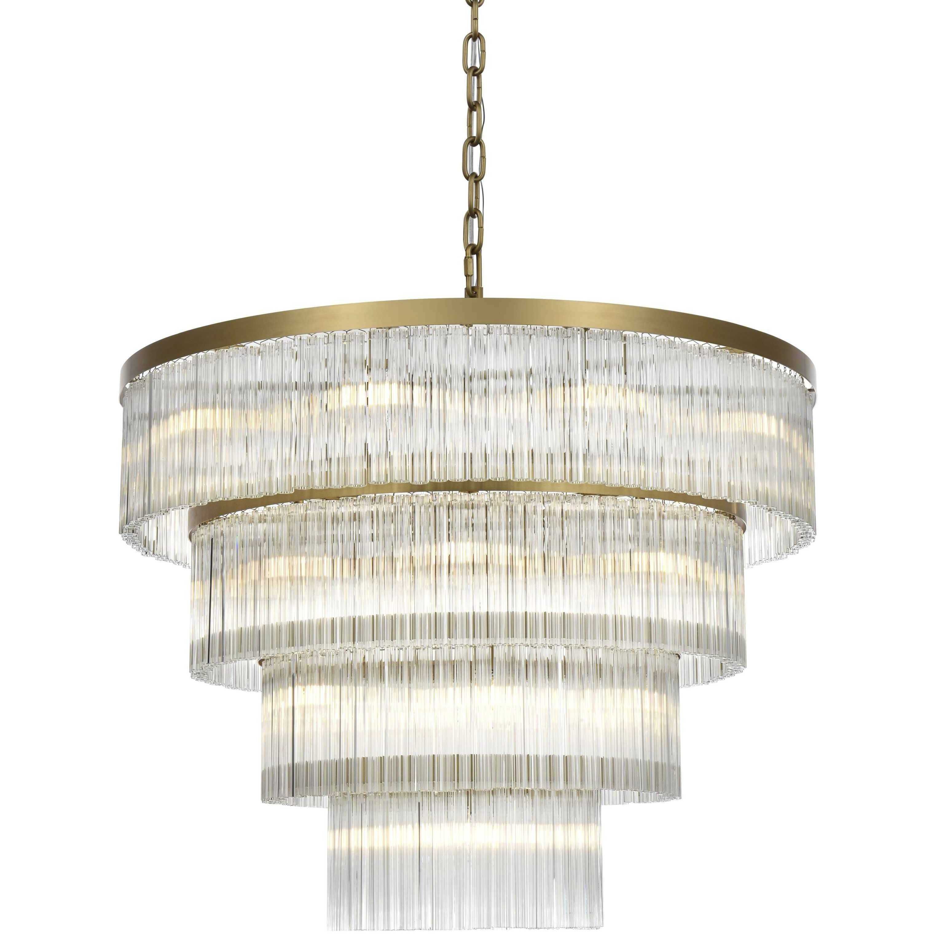Harlow 28 Light 40 inch Satin Gold Chandelier Ceiling Light