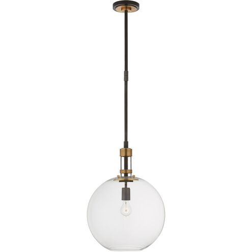 Thomas O'Brien Gable2 1 Light 16 inch Bronze with Antique Brass Globe Pendant Ceiling Light in Bronze and Hand-Rubbed Antique Brass, Large