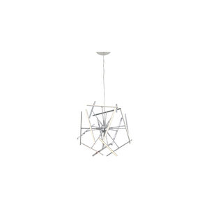 Abstract LED 26 inch Chrome Chandelier Ceiling Light