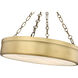Anders LED 22 inch Rubbed Brass Semi Flush Mount Ceiling Light