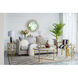 Anita Gold Finished Aluminum with White Marble Base Décor