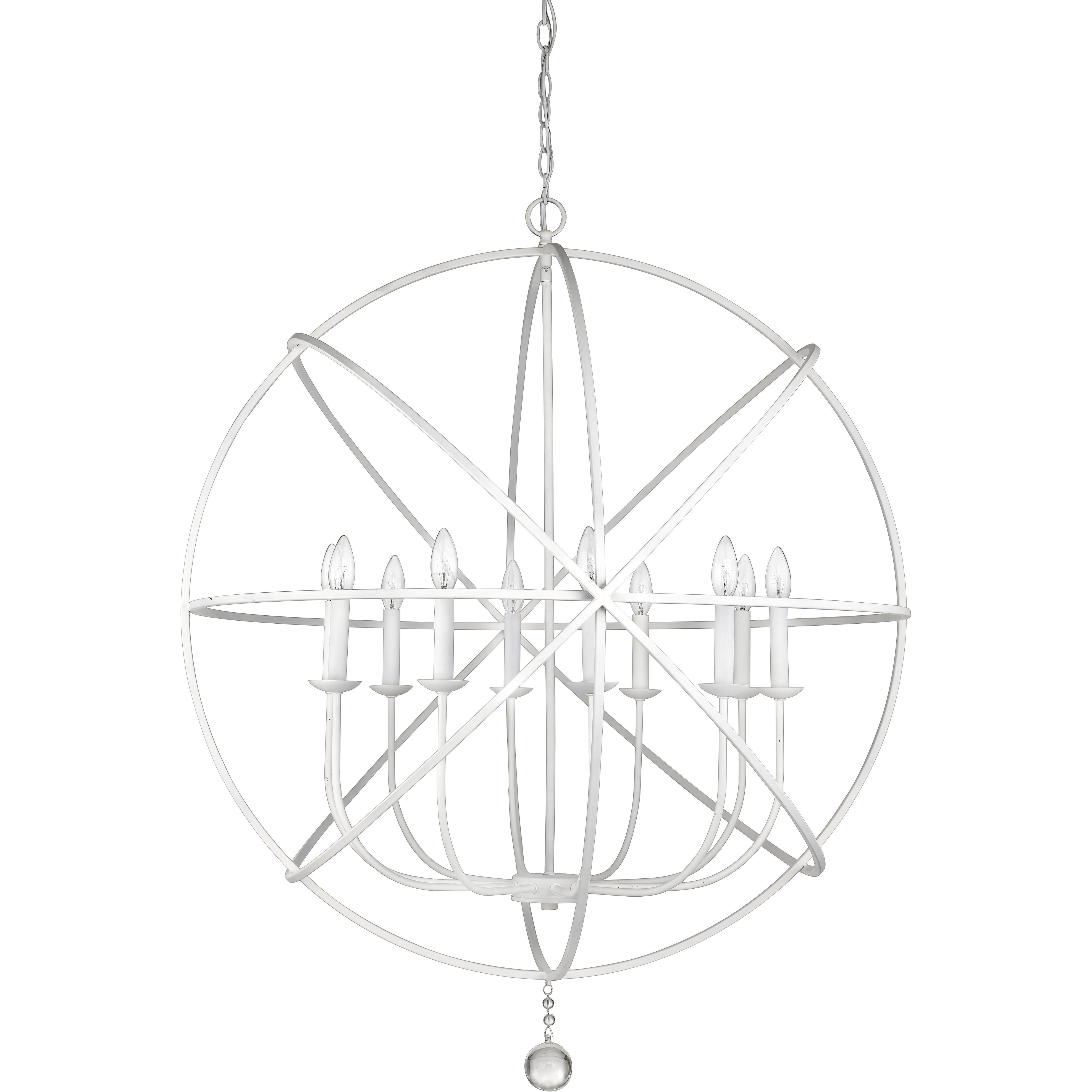Tull 10 Light 36 inch Matte White Chandelier Ceiling Light