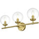 Ingrid 3 Light 24 inch Brass Bath Sconce Wall Light