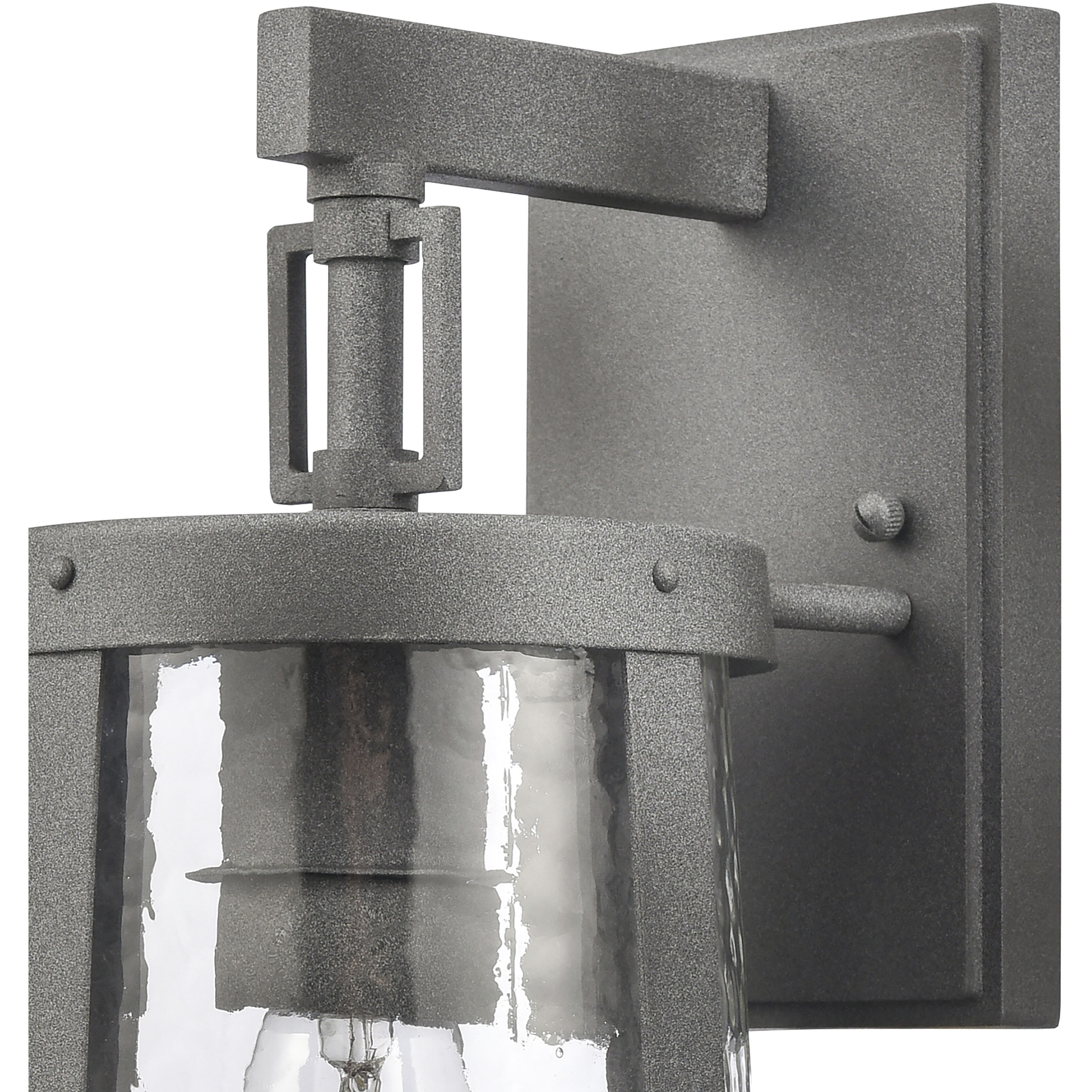 Dakota 1 Light 14 inch Distressed Zinc Outdoor Wall Sconce