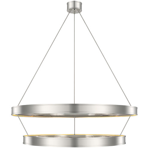 Chapman & Myers Connery LED 50.25 inch Polished Nickel Two-Tier Ring Chandelier Ceiling Light