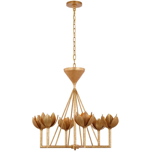 Julie Neill Alberto LED 28.75 inch Antique Gold Leaf Low Ceiling Chandelier Ceiling Light, Small