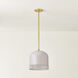 Liba 1 Light 9.75 inch Aged Brass/Soft Peignoir Pendant Ceiling Light