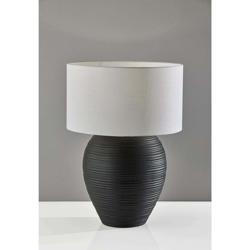Drew 25 inch 100.00 watt Matte Black Ceramic Table Lamp Portable Light