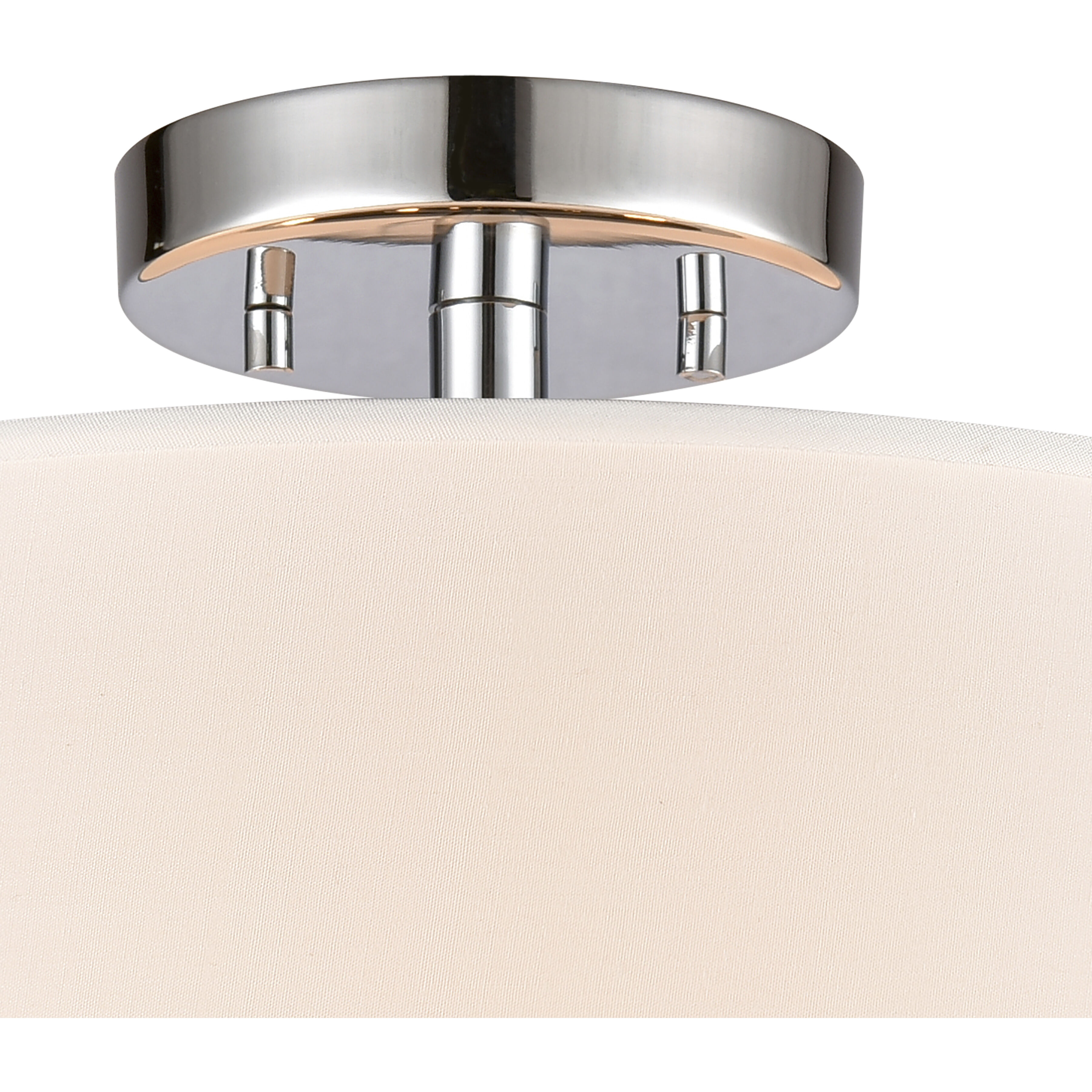 Oak Valley 2 Light 16 inch Chrome Semi Flush Mount Ceiling Light