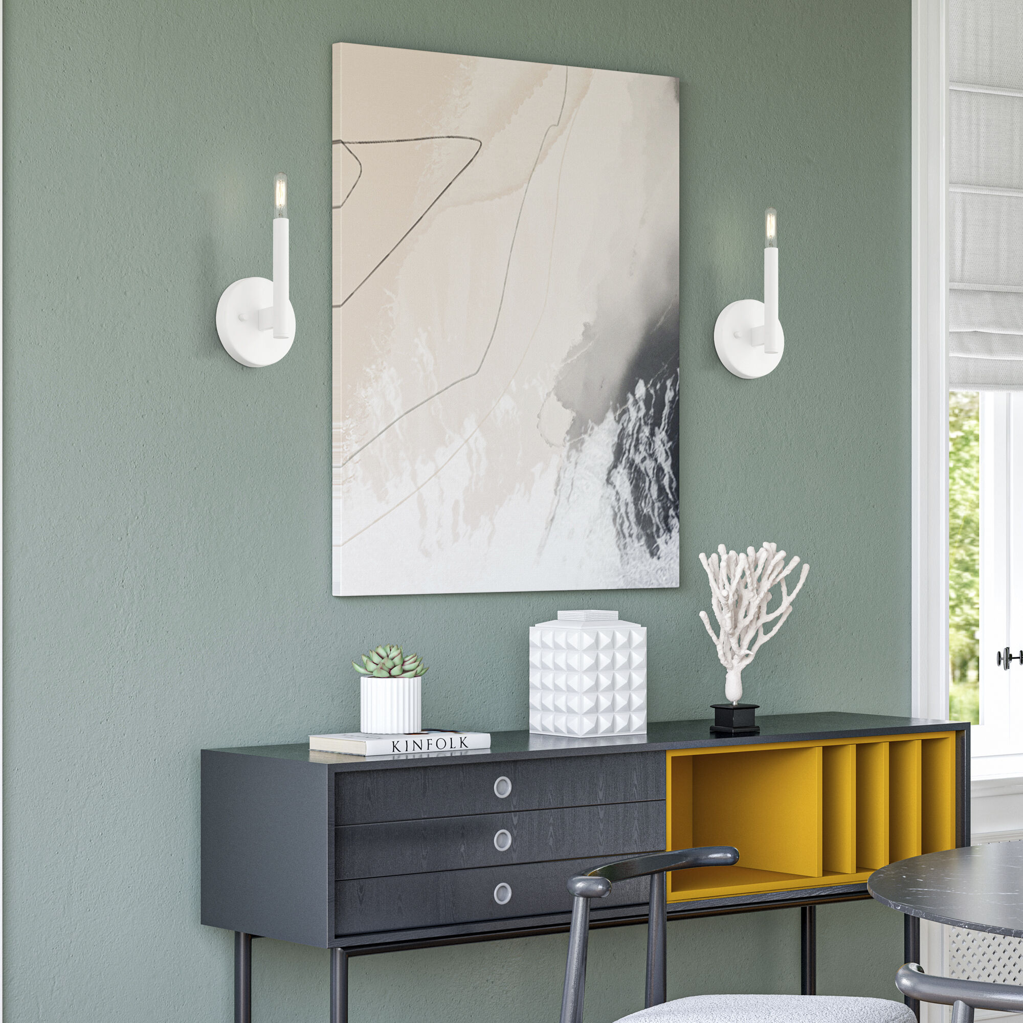 Copenhagen 1 Light 5.13 inch White ADA Wall Sconce Wall Light, Single