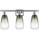 Ballston Brookhaven Almond 3 Light 26 inch Brushed Satin Nickel Bath Vanity Light Wall Light in Slate Glass