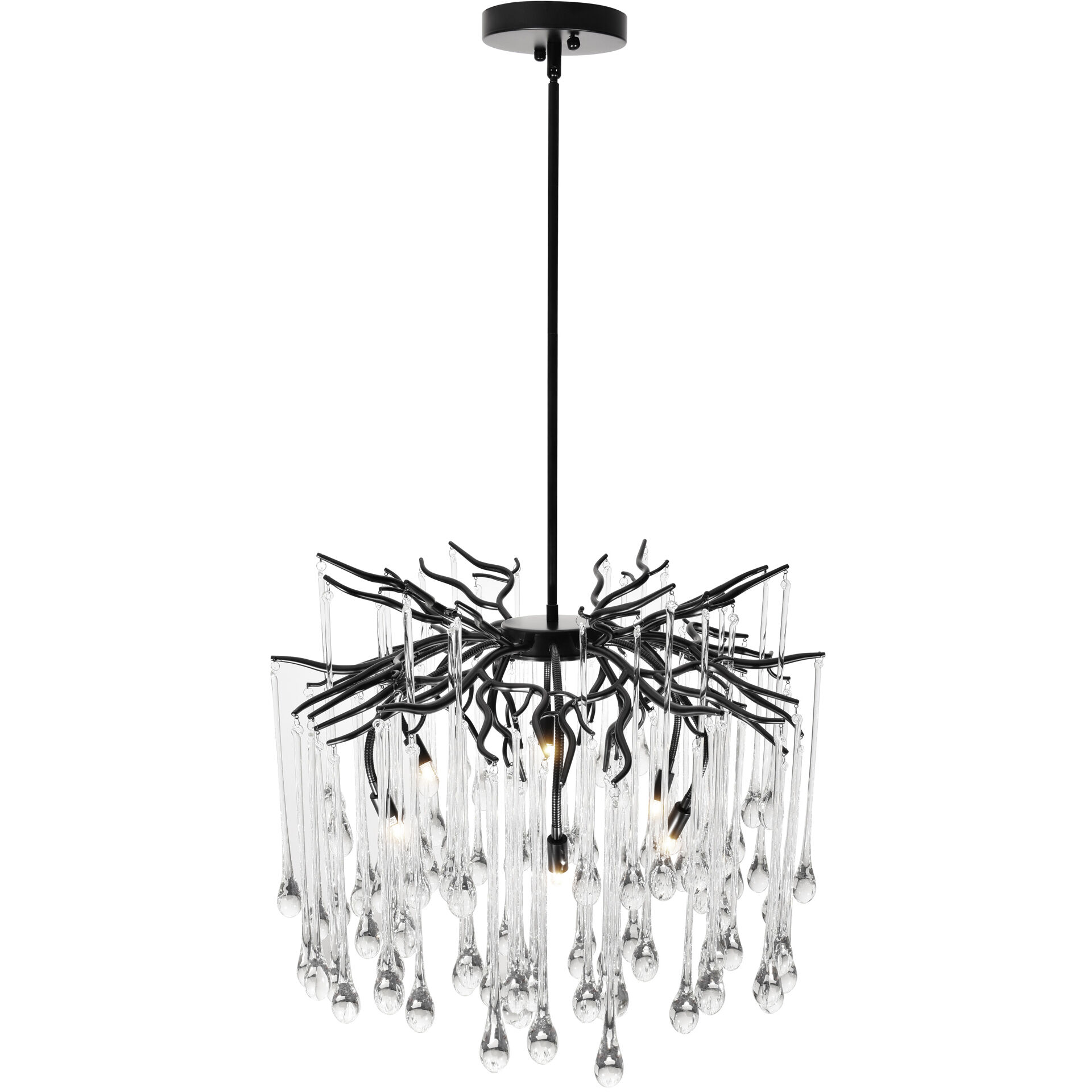 Anita 6 Light 26 inch Black Down Chandelier Ceiling Light