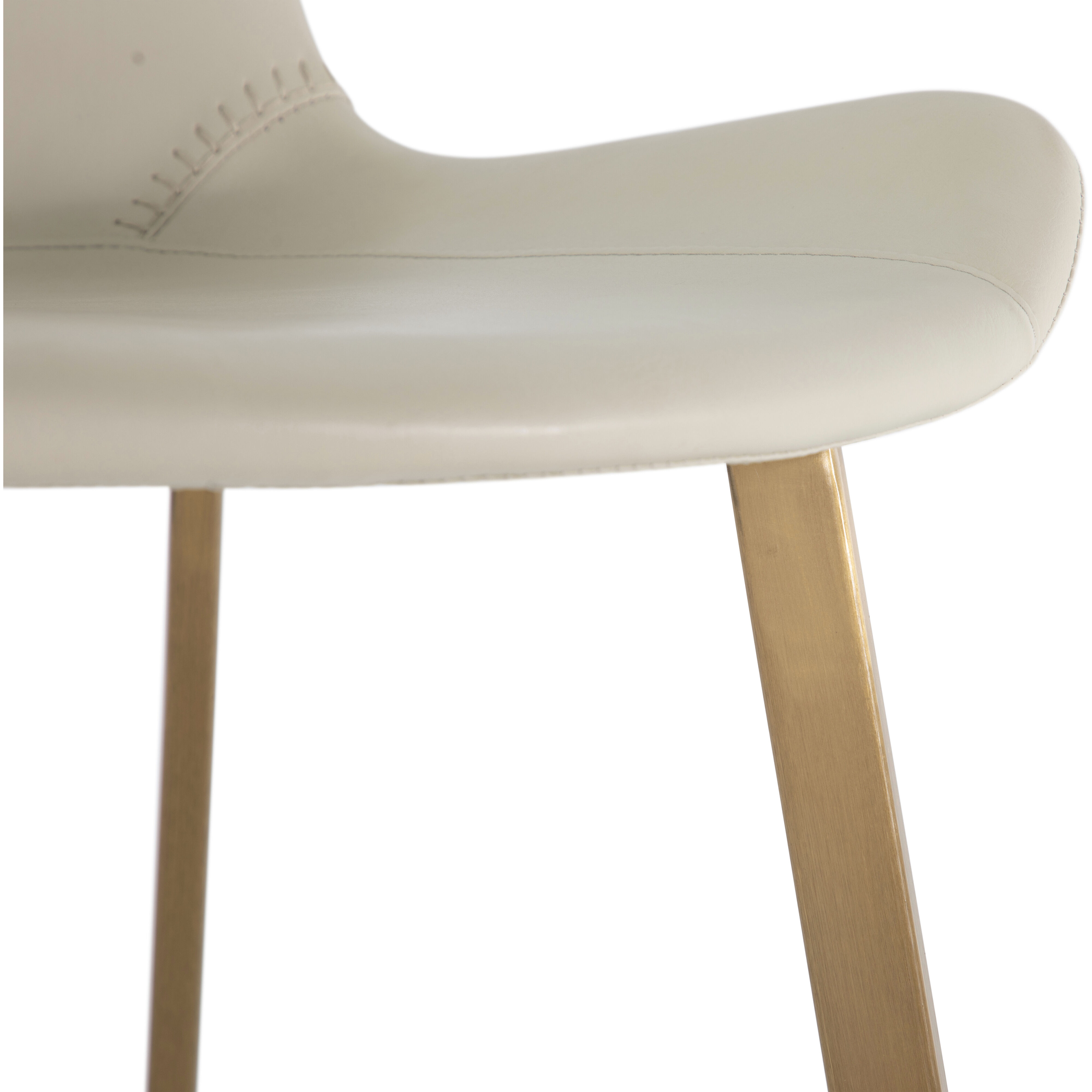 Hines 40.25 inch White & Ivory / Yellow Bar Counter Stool