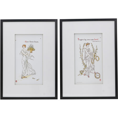 Smithsonian Black/White/Yellow Wall Art, Assorted Goddesses