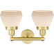 Fulton 2 Light 15.5 inch Satin Gold Bath Vanity Light Wall Light in Matte White