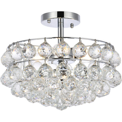 Savannah 3 Light 14 inch Chrome Flush Mount Ceiling Light