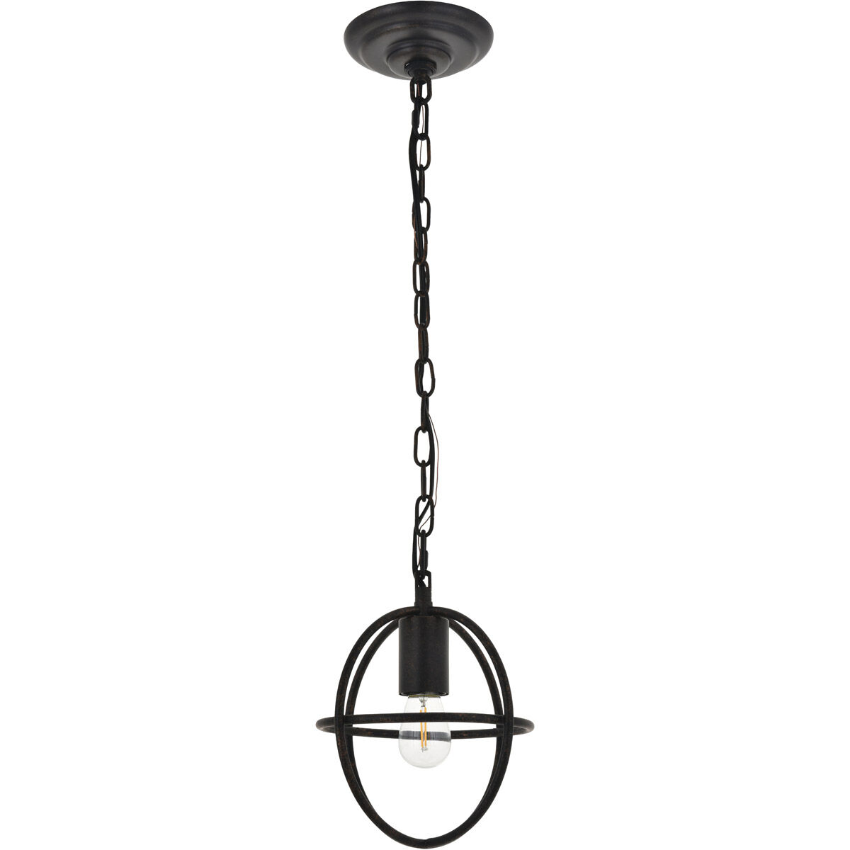 Octavia 1 Light 7.9 inch Dark Brown Pendant Ceiling Light in Dark Bronze