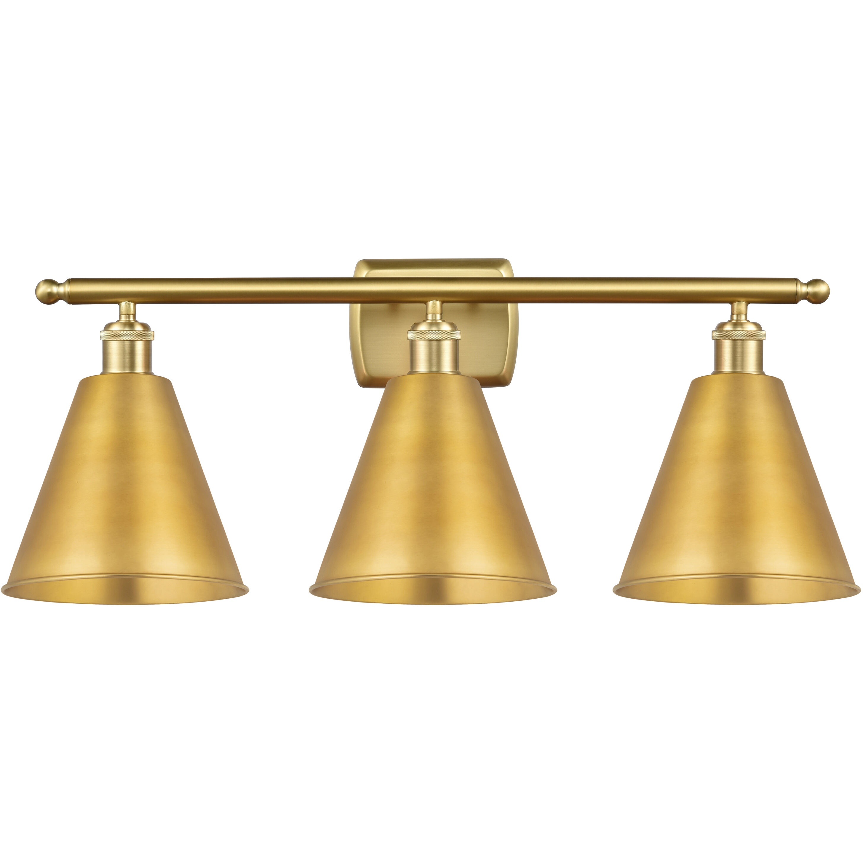 Ballston Cone LED 28 inch Satin Gold Bath Vanity Light Wall Light