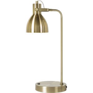 Verdon 20 inch 40 watt Metallic Brass Table Lamp Portable Light