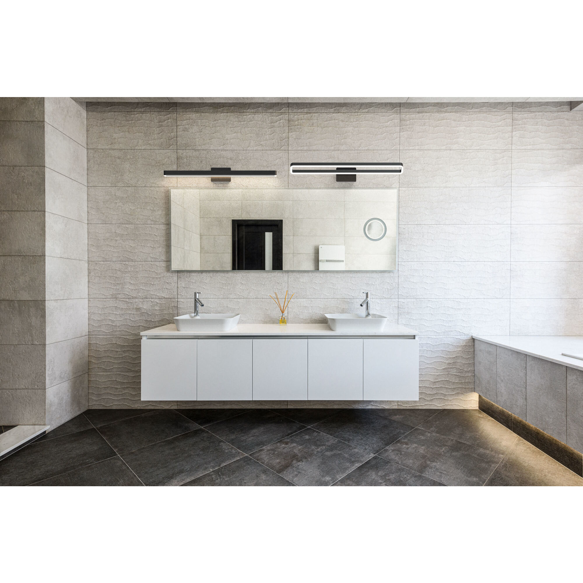 Aria 1 Light 24 inch Satin Nickel Vanity Light Wall Light, Swivel