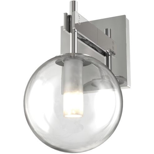 Courcelette 1 Light 6 inch Chrome Sconce Wall Light in Clear Glass