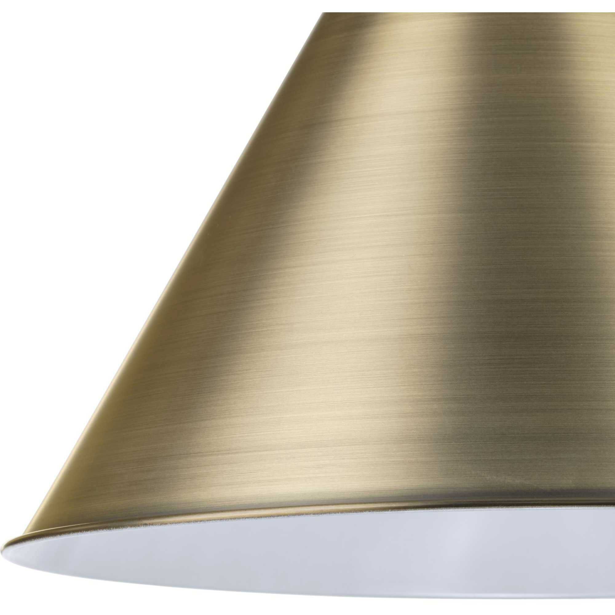 Hinton 1 Light 16 inch Vintage Brass Pendant Ceiling Light