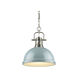 Duncan 1 Light 14 inch Pewter Pendant Ceiling Light in Seafoam, Large