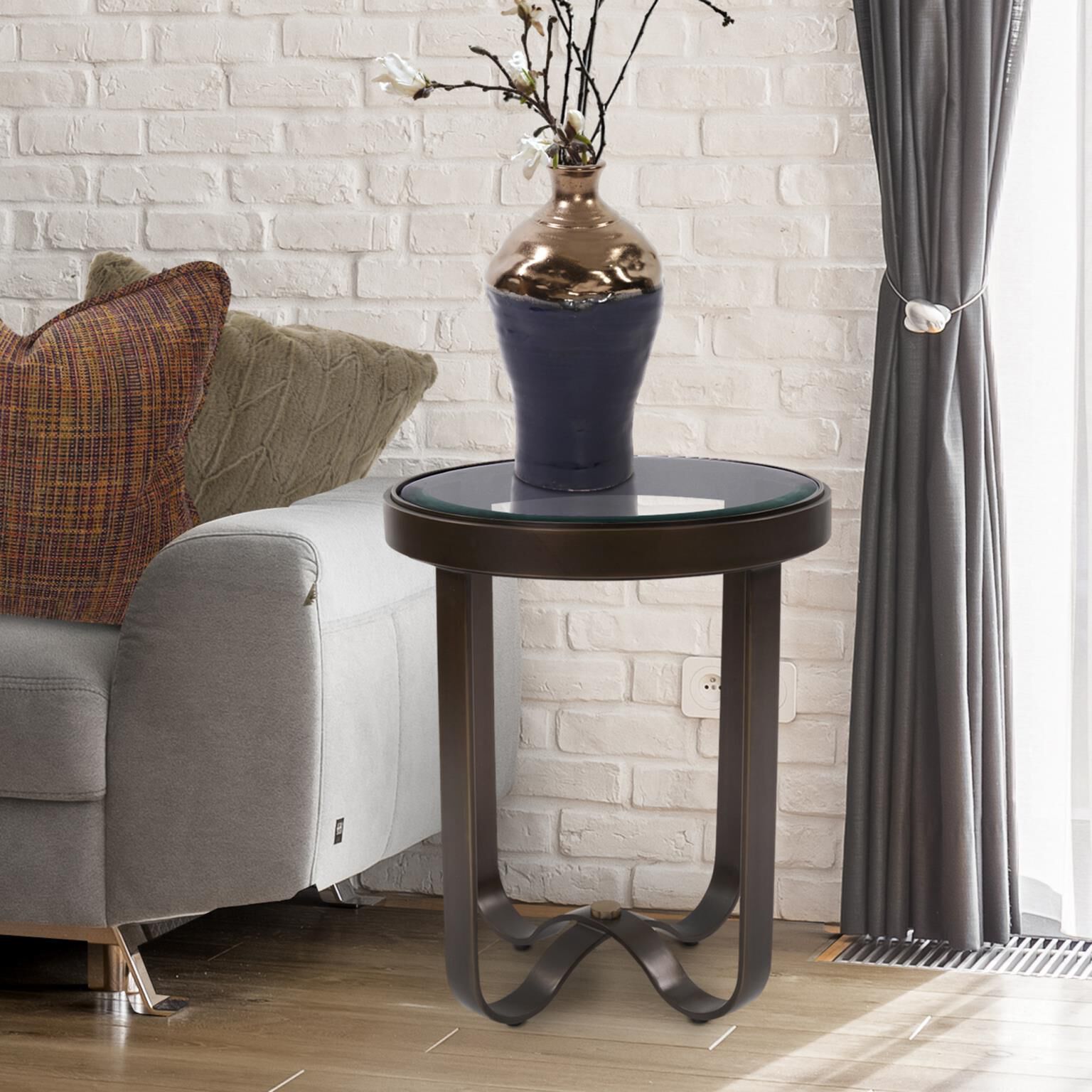 Carter 24.5 X 20 inch Bronze Side Table