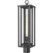 Ashland 1 Light 25.38 inch Matte Black Outdoor Post Lantern in Clear Glass
