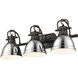 Yep Duncan Vanity Wall Light in Rubbed Bronze, Chrome