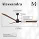 Atlas Alessandra 72 inch Textured Bronze with Walnut Tone Blades Ceiling Fan