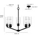 Beverlly 5 Light 26 inch Modern Gold Chandelier Ceiling Light