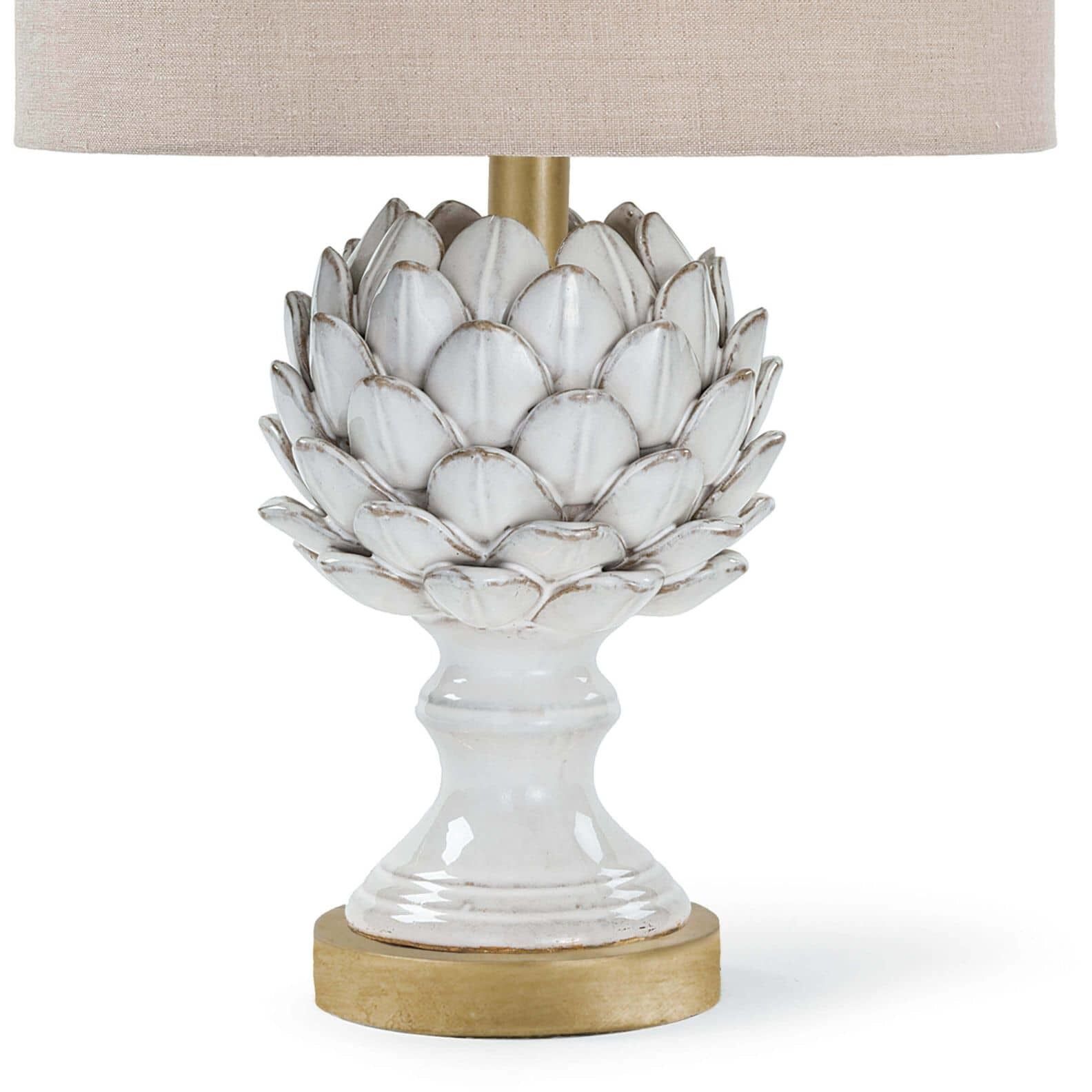 Leafy Artichoke 20.5 inch 100.00 watt White Table Lamp Portable Light