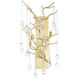 Anita 3 Light 11 inch Gold Leaf Wall Light