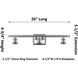 Ballston Brookhaven Flute 3 Light 27 inch Brushed Satin Nickel Bath Vanity Light Wall Light in Slate Glass