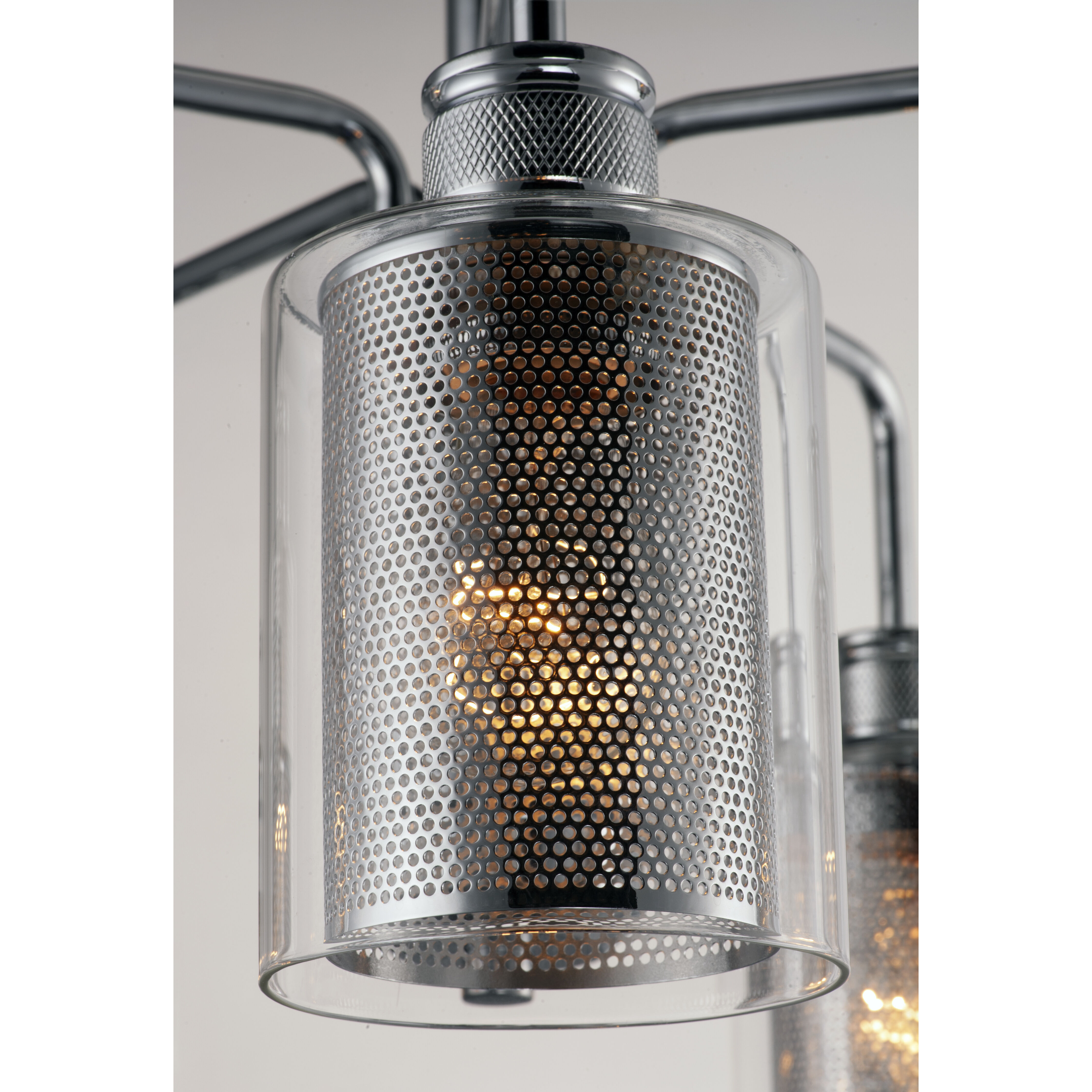 Filigree 3 Light 18 inch Polished Chrome Mini Chandelier Ceiling Light