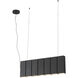 Domino Linear Pendant Ceiling Light in Black