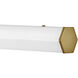 Facet LED 40 inch Heritage Brass Indoor Linear Chandelier Ceiling Light