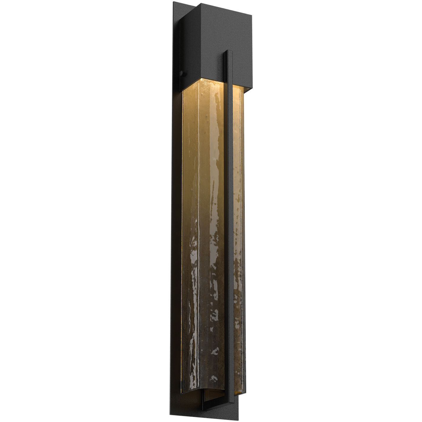 Outdoor Square Motif LED 29 inch Textured Black Outdoor Sconce in 3000K LED, Bronze Granite, XL Square