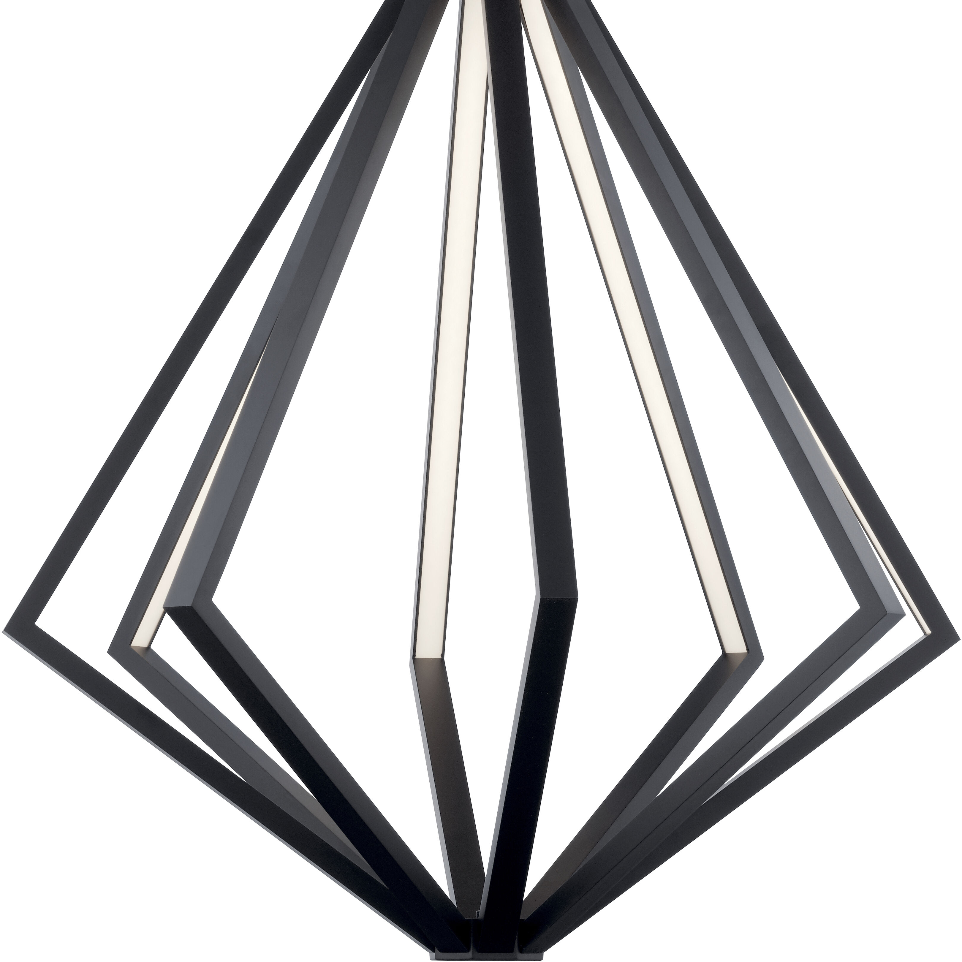 Everest LED 32.25 inch Matte Black Chandelier Ceiling Light, 1 Tier Large