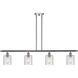 Ballston Cobbleskill LED 48 inch Polished Chrome Island Light Ceiling Light in Clear Glass, Ballston