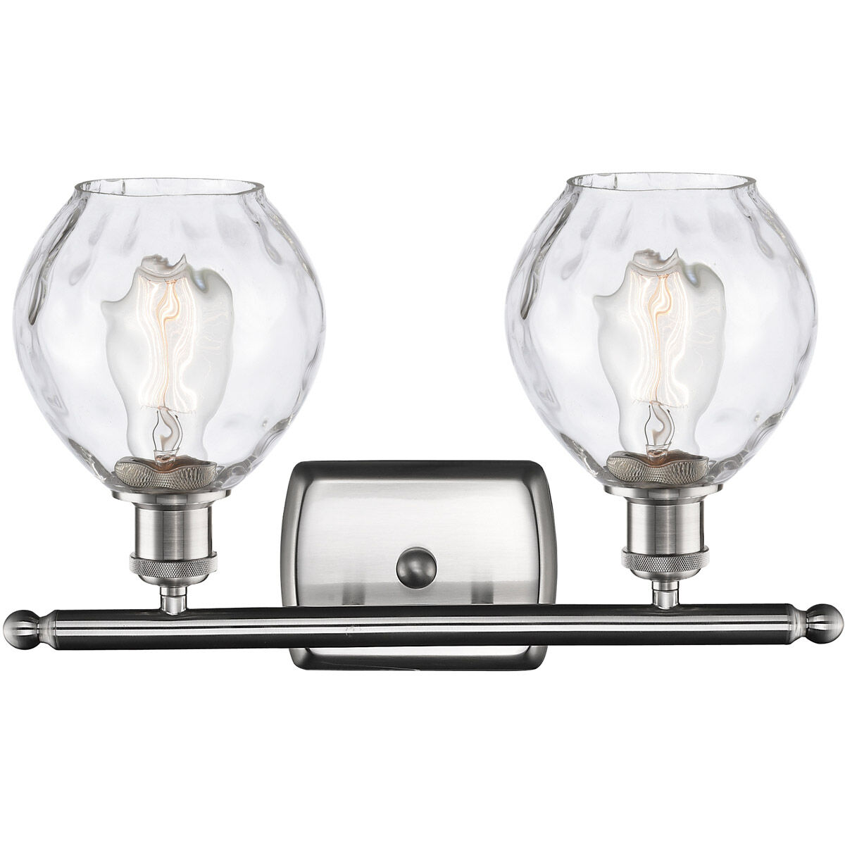 Ballston Small Waverly 2 Light 16 inch Brushed Satin Nickel Bath Vanity Light Wall Light, Ballston