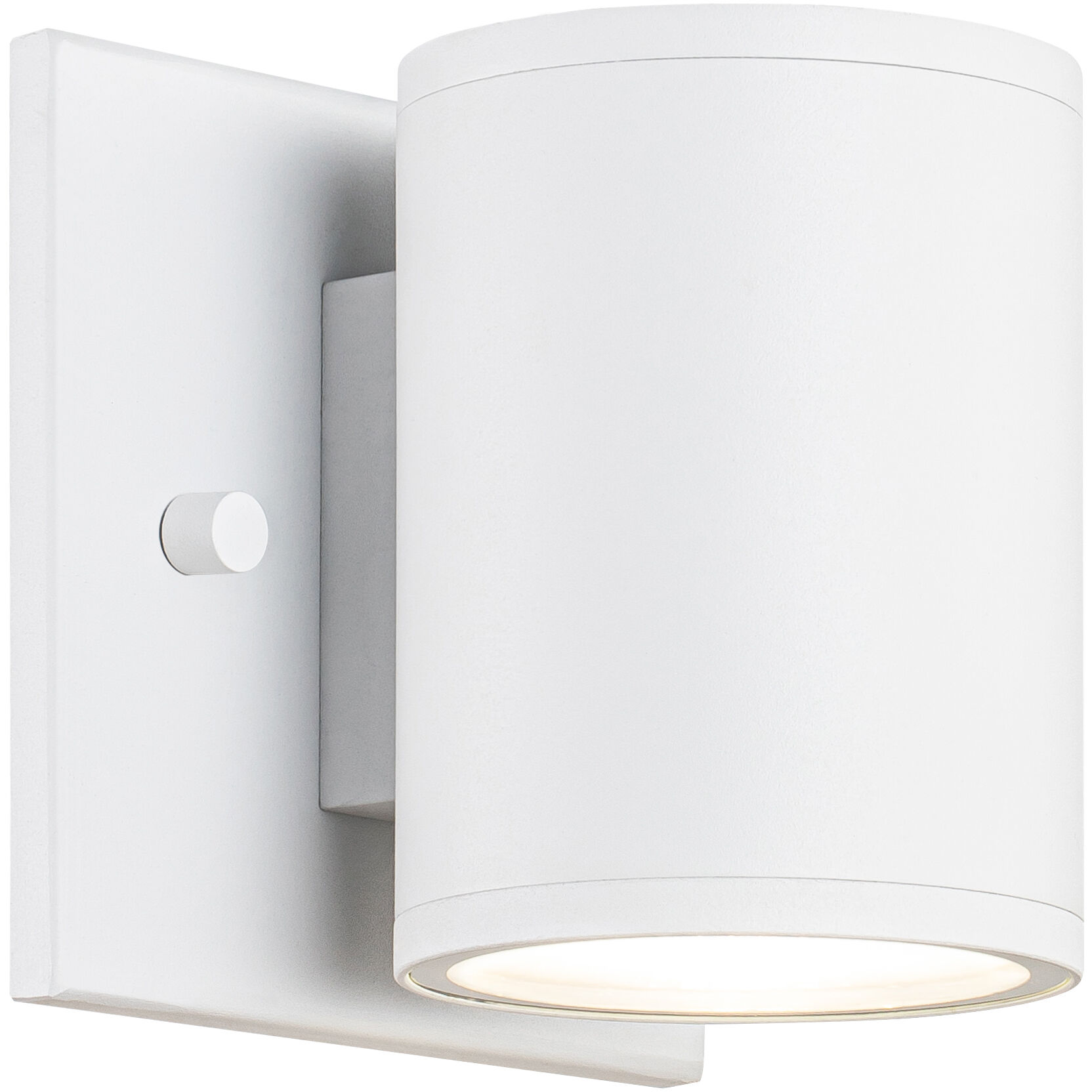 Tubular LED 4.25 inch Matte White Outdoor Wall Light