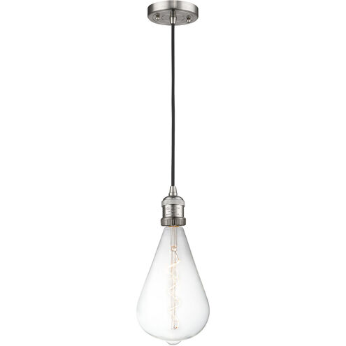 Franklin Restoration Bare Bulb LED 2 inch Brushed Satin Nickel Mini Pendant Ceiling Light