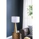 Cone 28.5 inch 40.00 watt Gold/White Table Lamp Portable Light