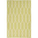 Juniper 63 X 39 inch Grass Green, White Rug