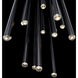 Cascade LED 23 inch Black Multi-Light Pendant Ceiling Light in 15, Round, 37in.