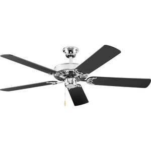 AirPro 52 inch Polished Chrome with Driftwood/Black Blades Ceiling Fan