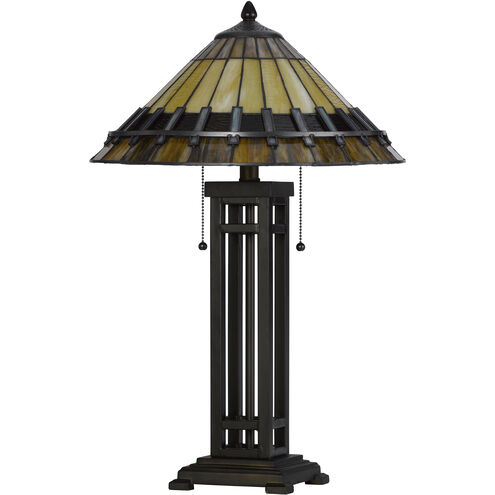 3111 Tiffany 26 inch 60.00 watt Dark Bronze Table Lamp Portable Light